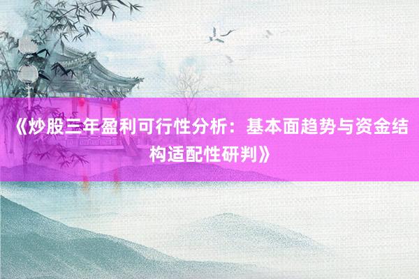 《炒股三年盈利可行性分析：基本面趋势与资金结构适配性研判》